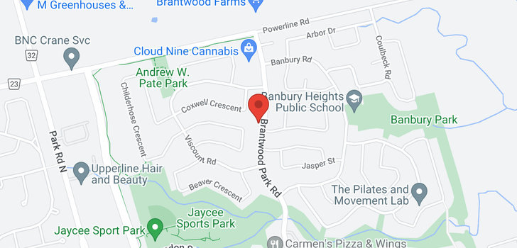map of 80 Brantwood Park Road